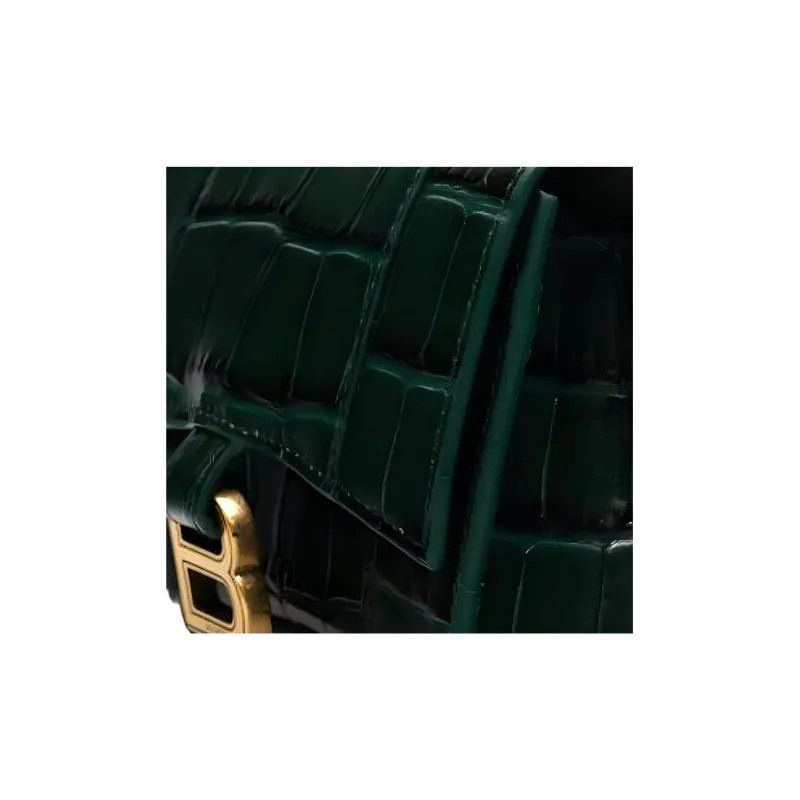Balenciaga Hourglass Cow Leather With Sheepskin Leather Hourglass Bag Card Holder Women's Green-5