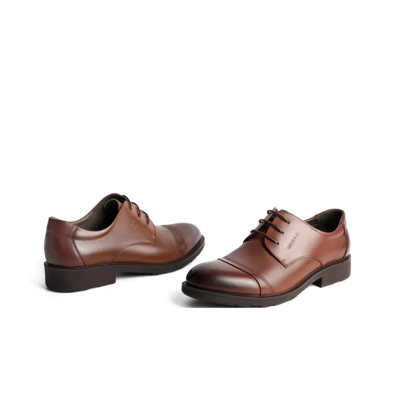 BELLE Dress Shoes Men Low Top Black/Brown-22