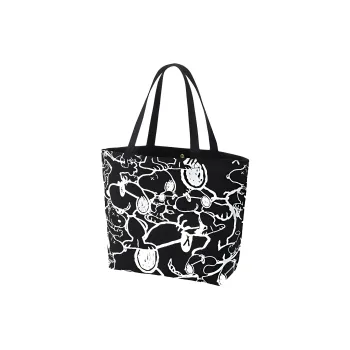 UNIQLO KAWS X PEANUTS Collaboration Cotton Tote Bag, Shopping Bag, Shoulder Bag, Handbag Regular Unisex Black