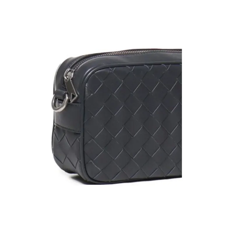 Bottega Veneta Calfskin Shoulder Bag Men's Black-3