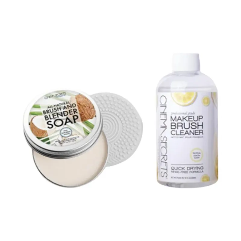 Cinema Secrets Lemon Coconut Makeup Tool Cleaner Clean 236ml+100g-0