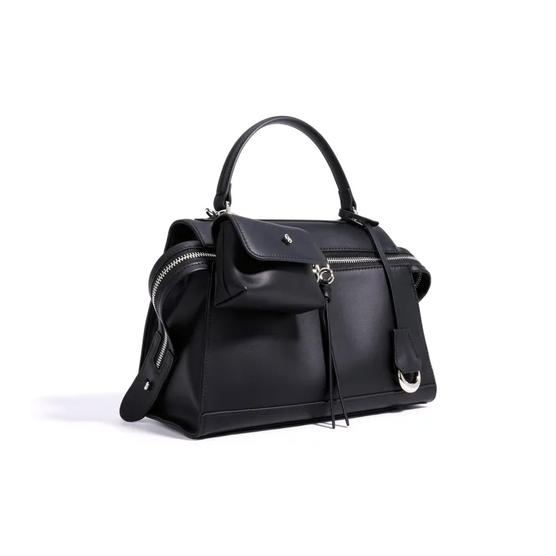 COURONNE Cow Leather Handbag Regular Women's Almond Brown-17