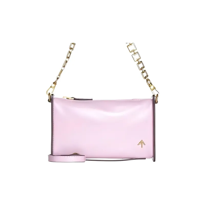 Manu Atelier Calfskin Crossbody Bag, Shoulder Bag Women's Pink-4