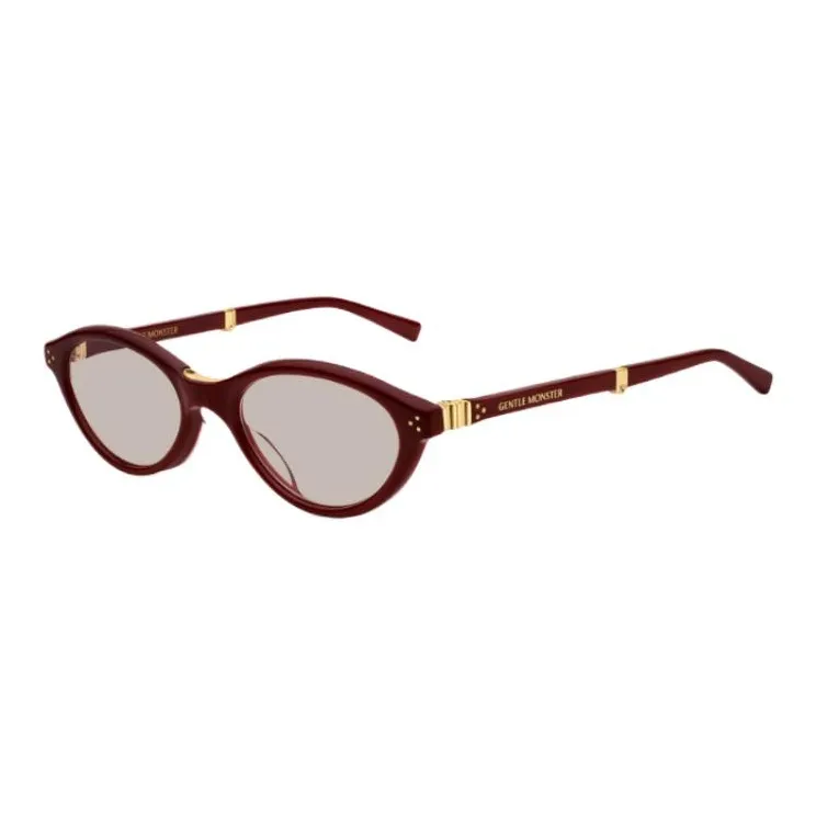 GENTLE MONSTER Plate Frame Oval Sunglasses Unisex Red-0