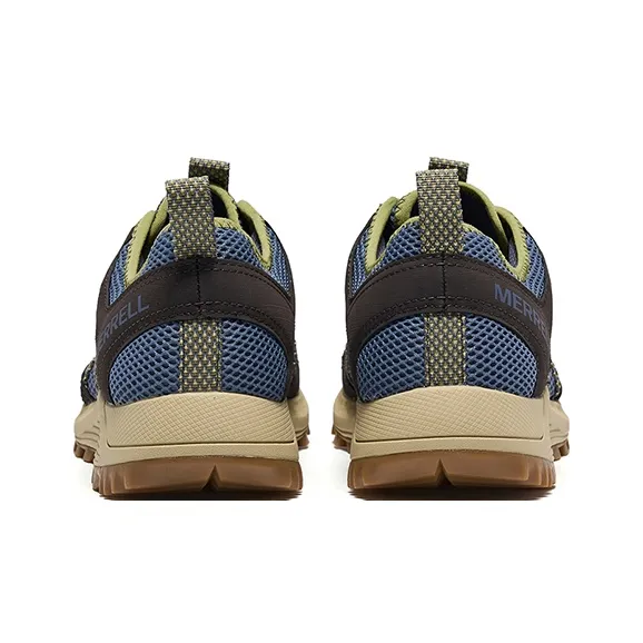 MERRELL Wildwood Aerosport Outdoor Shoes Lightweight And Breathable Low Top River Trekking Shoes Men's Blue Green-3