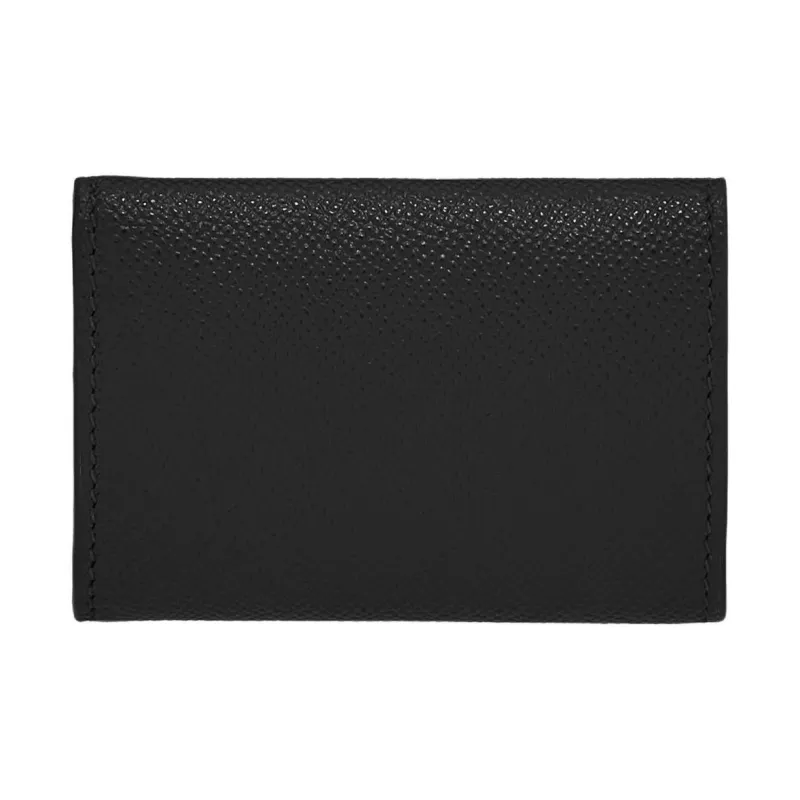 FERRAGAMO Embossed Calfskin Wallet Women's Black-2