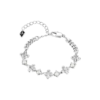 APORRO Iris Patchwork Zircon Cuban Bracelet Unisex