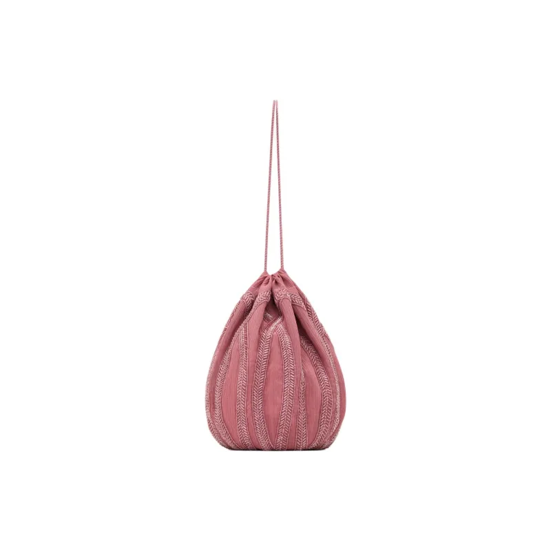 SAINT LAURENT Mulberry Silk Handbag Clutch Women's Candy Pink-2