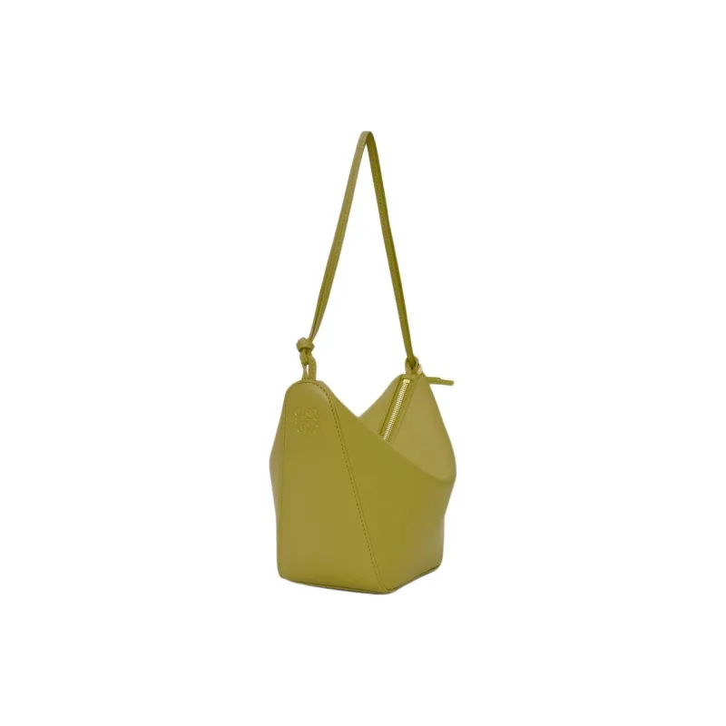 LOEWE Hammock Hobo Calfskin Crossbody Handbag, Shoulder Bag Mini Women's Light Moss Green-3