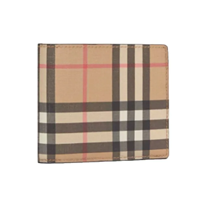 Burberry Canvas Card Holder Wallet Men's Archive Beige-1