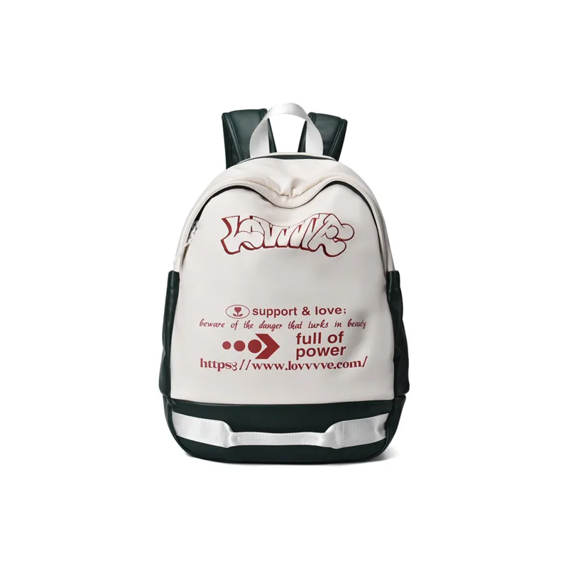 LOVVVVE PU Backpack Regular Unisex White-18
