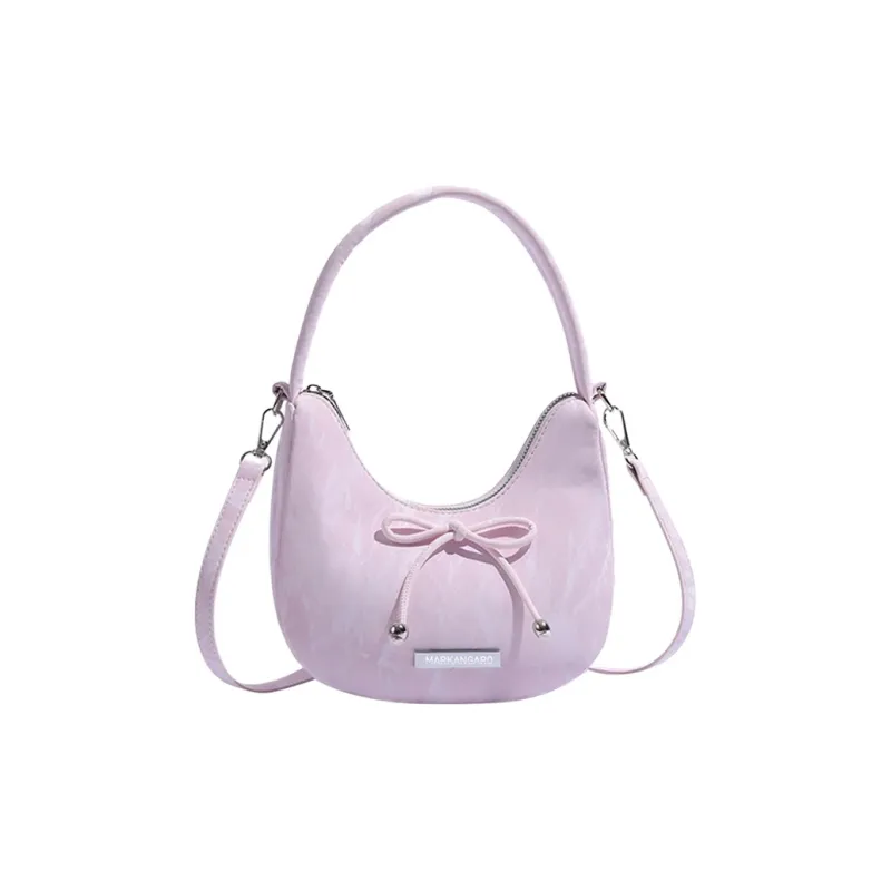 MARKANGARO Polyester Crossbody Handbag Women's White/Pink-5