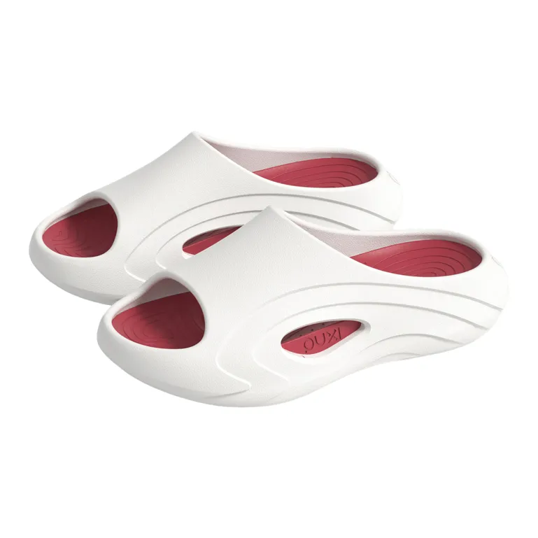 POSEE EVA Slide Slippers Unisex, White Black-25