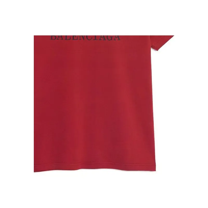 Balenciaga T Shirt Men's Red Loose Fit-5
