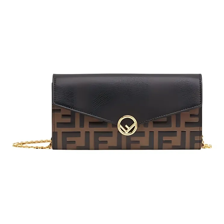 FENDI Fendi First Calfskin Wallets Shoulder Bag Crossbody Bag Regular Women's Brown/Black-0
