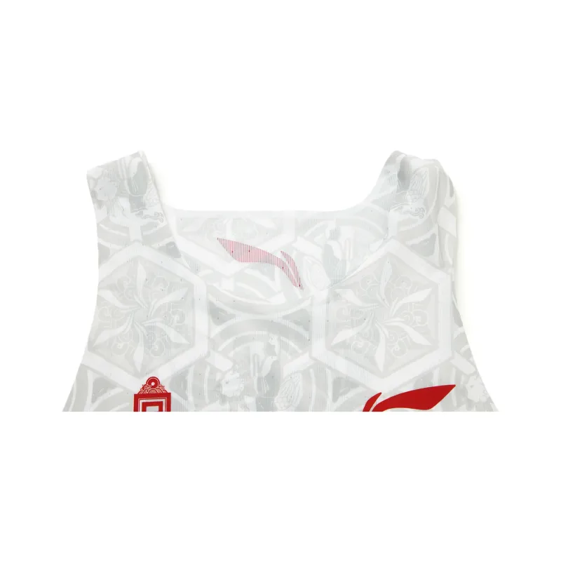 LiNing Tank Top Men's Ivory/Silver Birch Gray/Mica Gray Full Base Print-2
