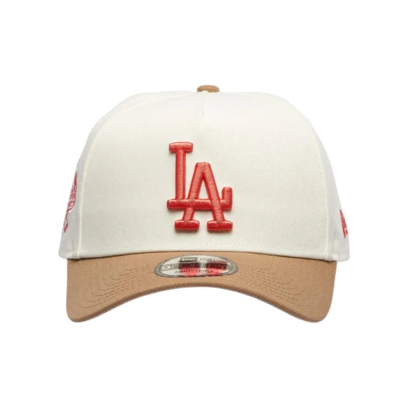 New Era Polyester Baseball Caps Unisex White/Tan-1