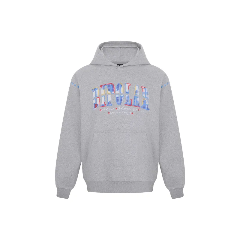 BIPOLAR Sweatshirt Unisex Heather Gray Navy Blue-0