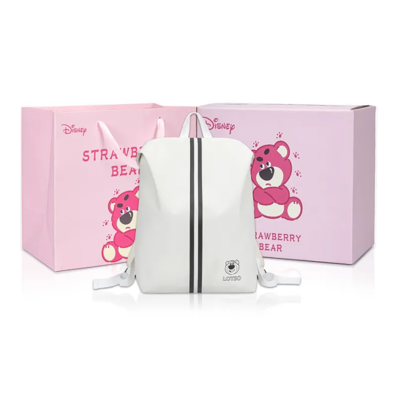 Disney Strawberry Bear Series Canvas Backpack Regular Unisex Multicolor-3