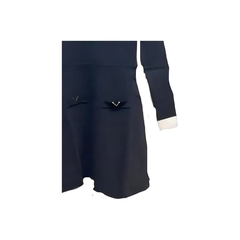 Valentino Long Sleeved Dresses Women's Blue-3