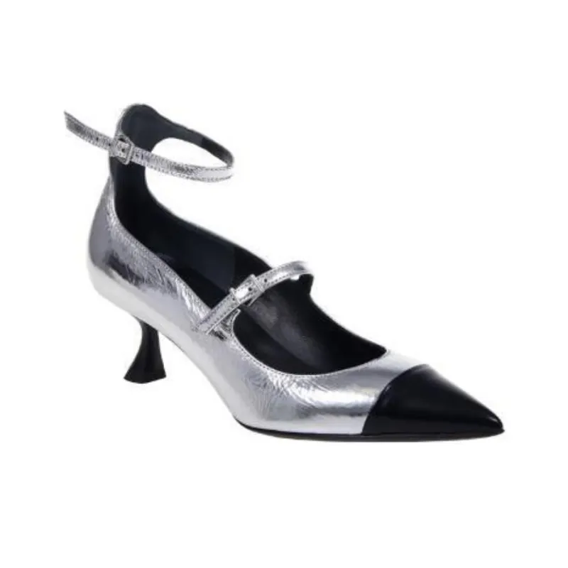 Sergio Levantesi Slim Heel High Heels Women's Silver-2