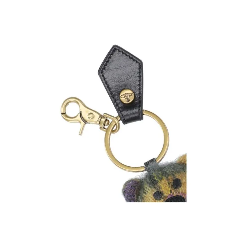 Vivienne Westwood Teddy Bear Checked Keyring-2