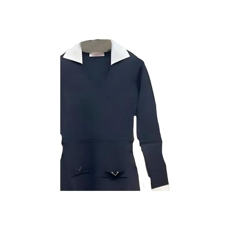 Valentino Long Sleeved Dresses Women's Blue-4