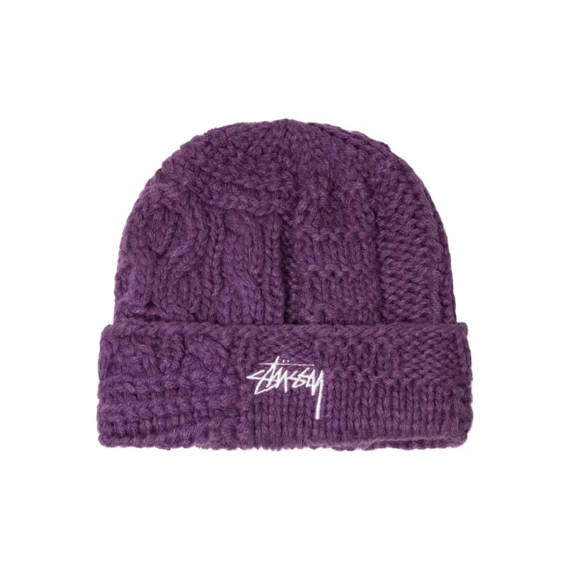 Stussy Knit Patchwork Beanie-0