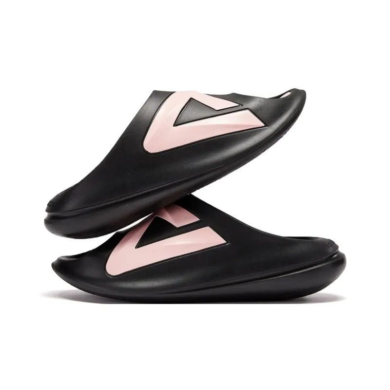 PEAK Very Small Fat Drag Slip Resistant Abrasion Resistant Cushioning Slide Slippers Unisex Black Pink-3