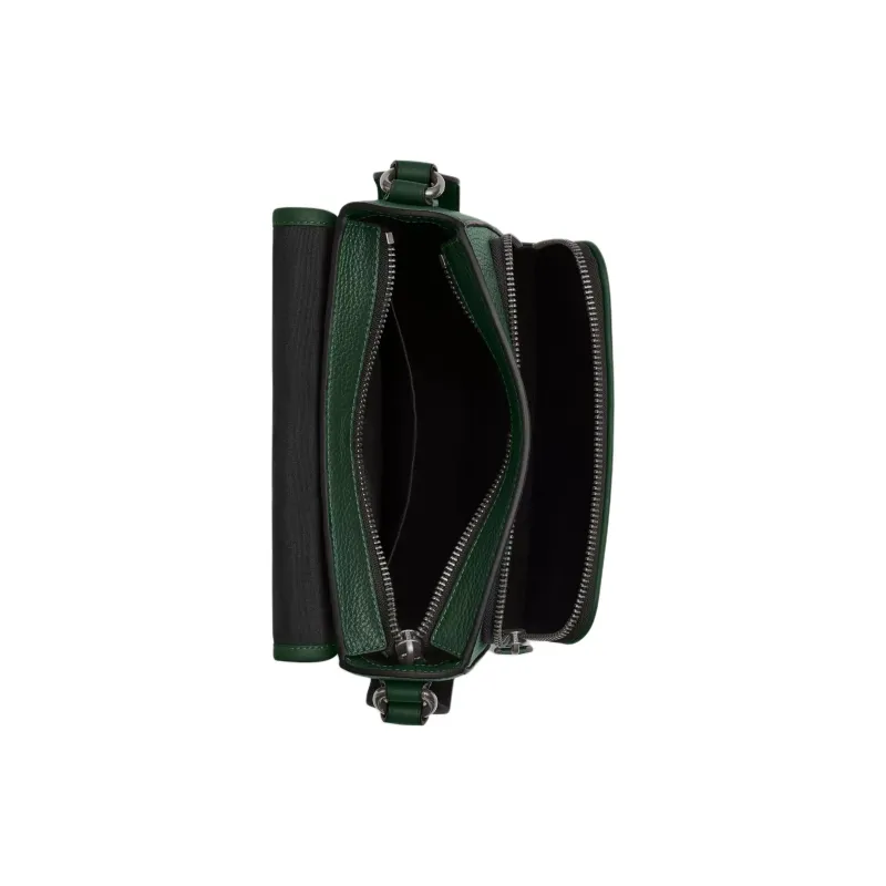 COACH Sullivan Pebble Leather Crossbody Bag, Shoulder Bag Trumpets Men's Hunter Green-2
