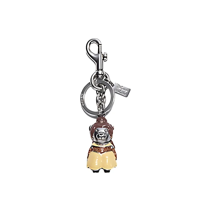 COACH Disney X Beauty And The Beast Collaboration Metal Bag Charm Bag Merch Women's Silver-0