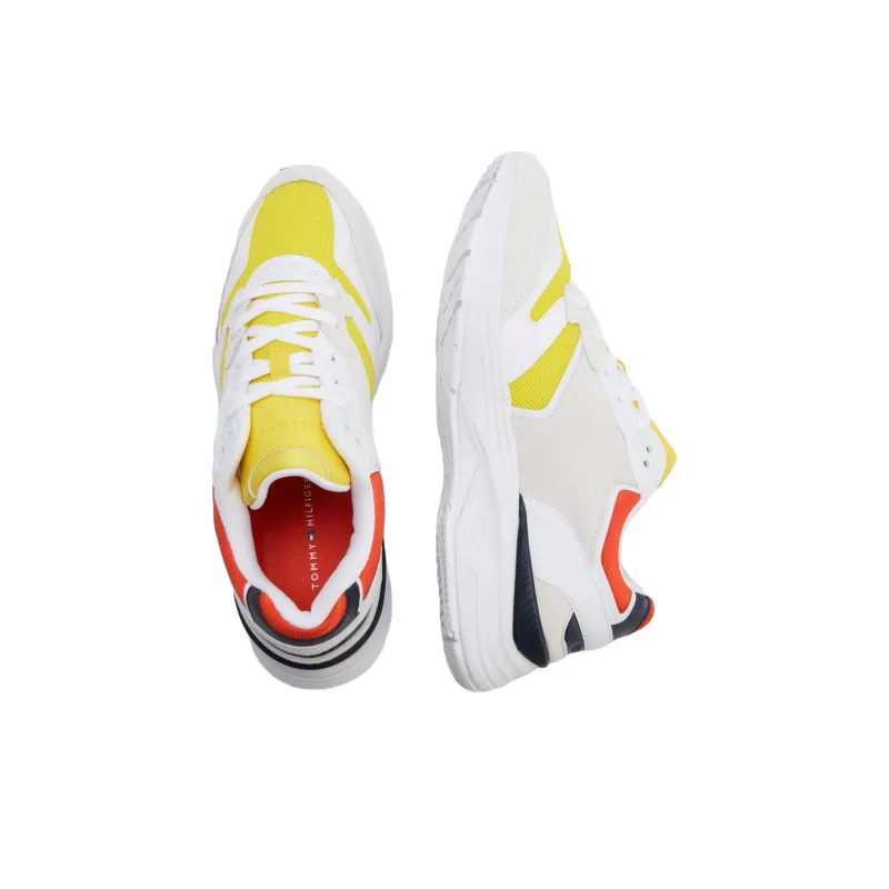 Tommy Hilfiger TH Monogram Low Top Casual Shoes Men's Beige Yellow-2