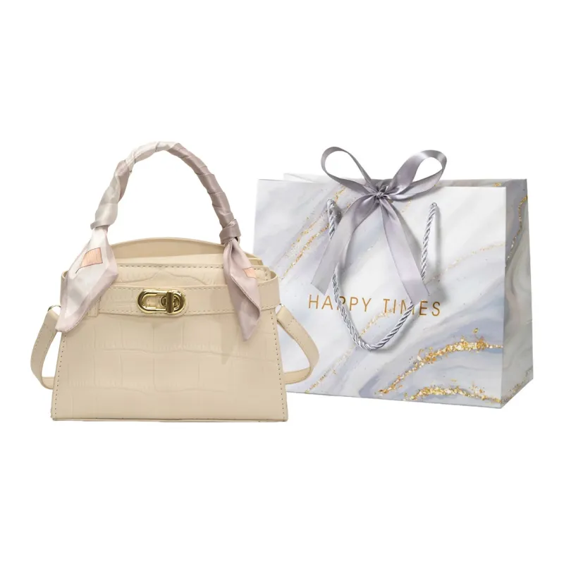 Miss Angel PU Crossbody Handbag Women's White/Black/Pink-12