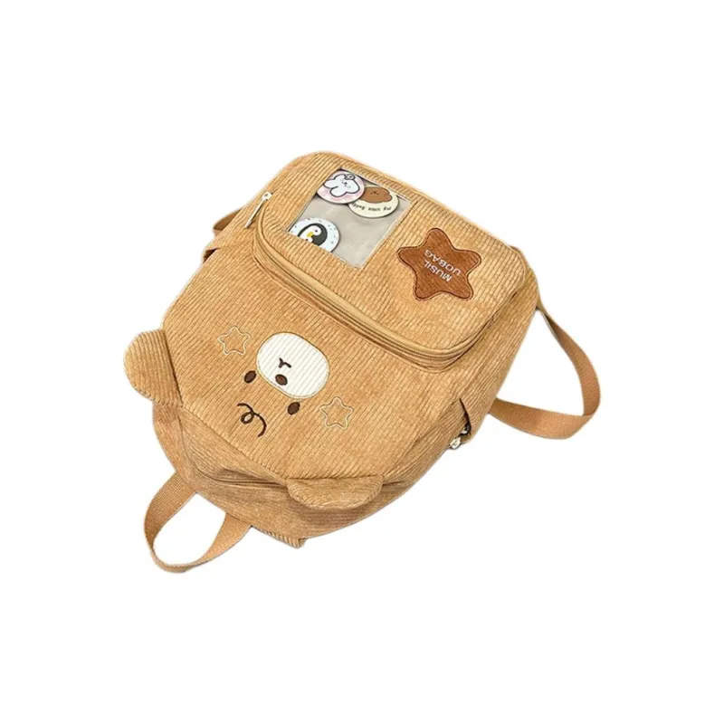 SUN EARTH &U Corduroy Backpack Unisex Multicolor-5