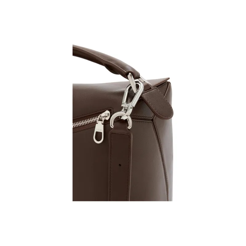 LOEWE Sheepskin Shoulder Bag, Crossbody Bag, Handbag Tubas Women's Brownie Dark Brown-8