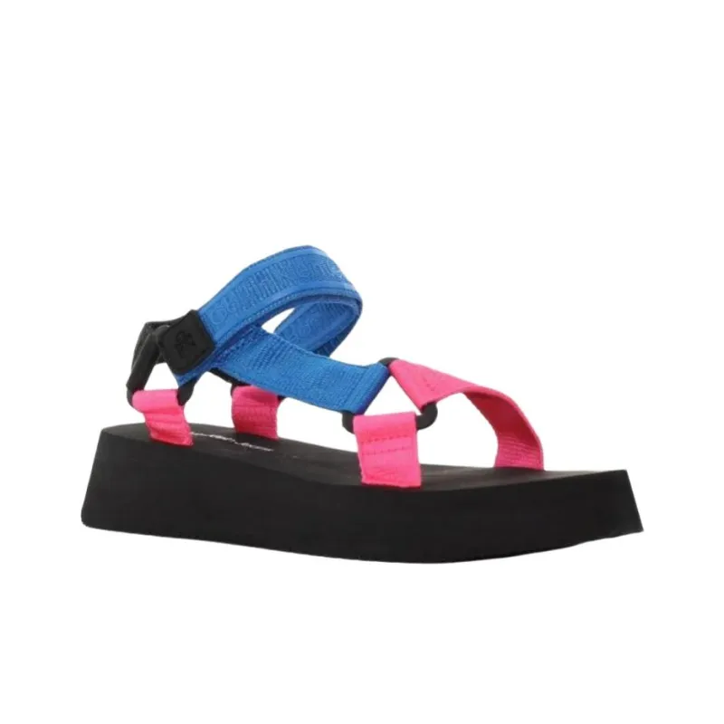 CKJ CALVIN KLEIN JEANS Prefresato Beach Sandals 4.5cm Women's Pink-1
