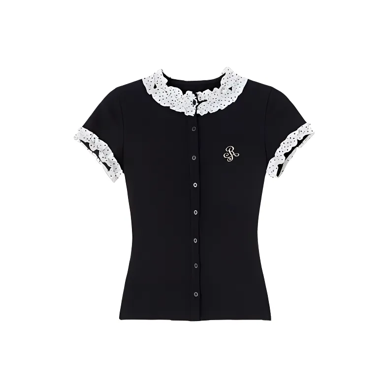NFV T Shirts Women's Black Slim Fit Shirt Of High Quality-0