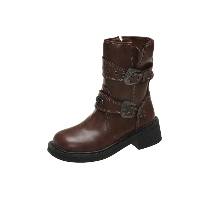 AJPAP Ankle Boots Women's Black/Brown-5