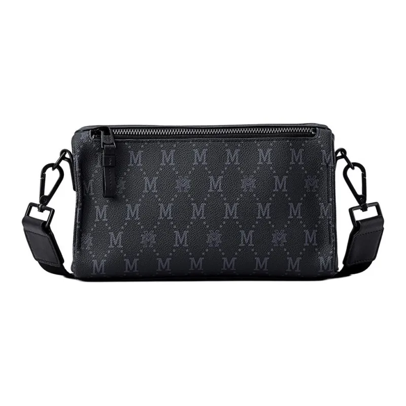 FION Mountain And Sea Journey Series Artificial Leather Fabric Shoulder Bag Men's-4