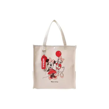 Disney Cotton Tote Bag, Shopping Bag, Shoulder Bag Women's White