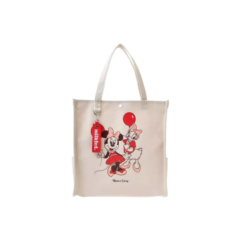 Disney Cotton Tote Bag, Shopping Bag, Shoulder Bag Women's White-0