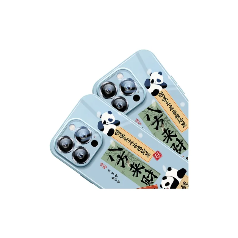 Sen Dog Glass Material Advanced Niche Panda Cute Phone Cases Suitable For Apple 15Promax/Pro/Plus/14/13/12-25