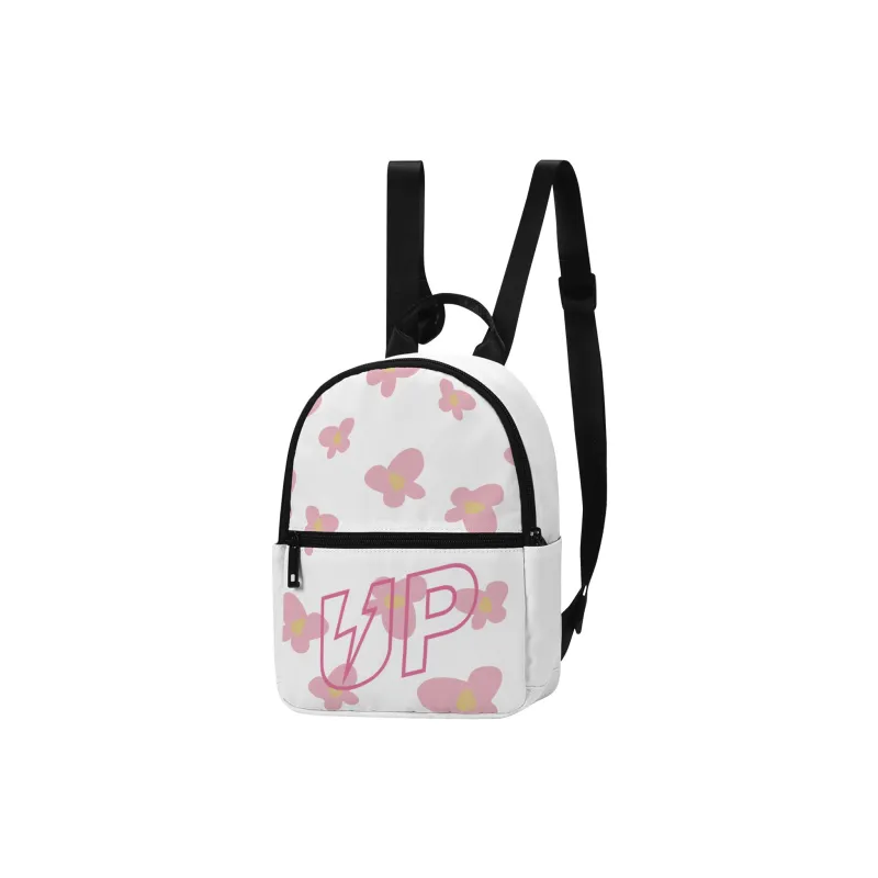 TURN UP Polyester Backpack Small Size Unisex White-8