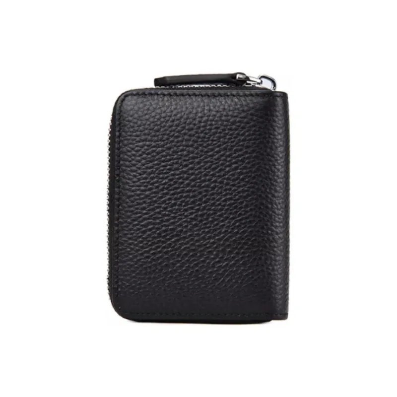 Hush Puppies Cow Leather Card Holder Regular Men's Black-1