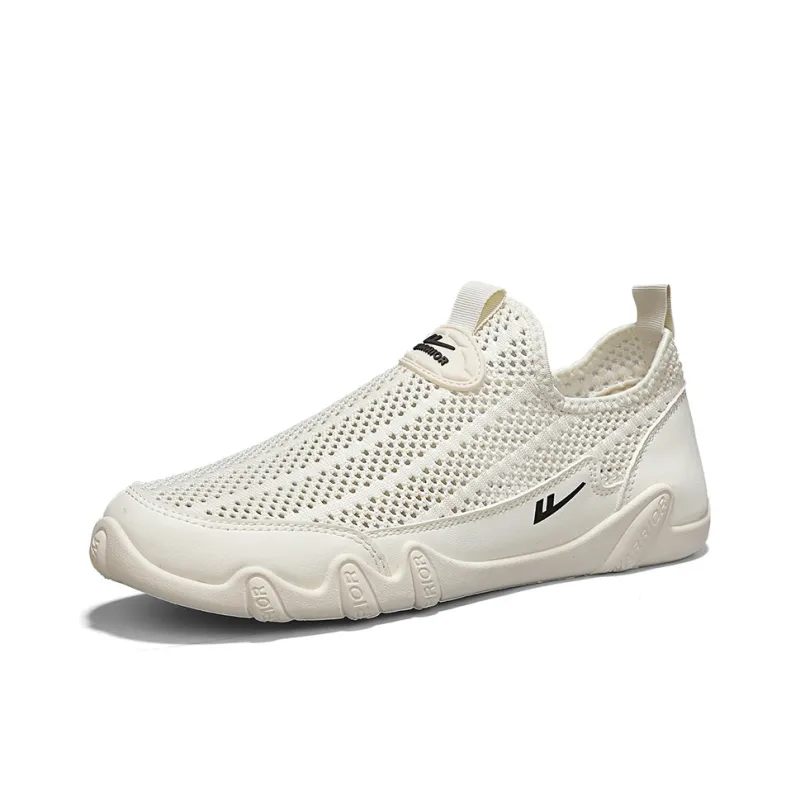 Warrior Slip on Slip on Shoes Wear resistant, Lightweight, Breathable, And Non slip. Low Top Casual Shoes Men's Beige-1