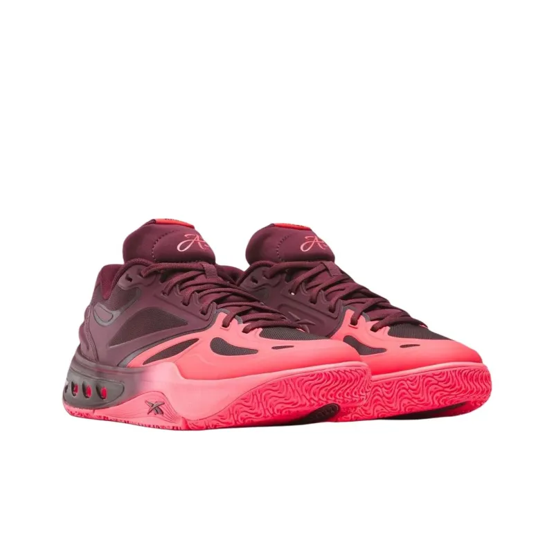 Angel Reese x Reebok Engine A Abrasion Resistant Low Top Basketball Shoes Unisex Black Pink-1