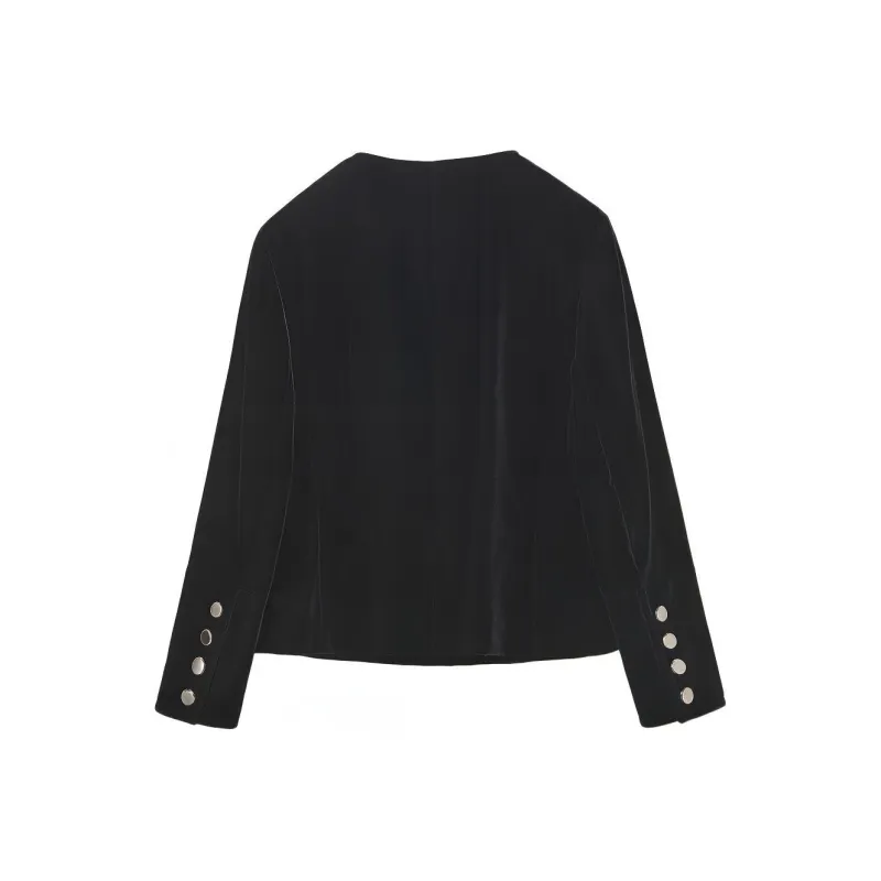 OVV Jackets Women's Black Solid Color A8-1