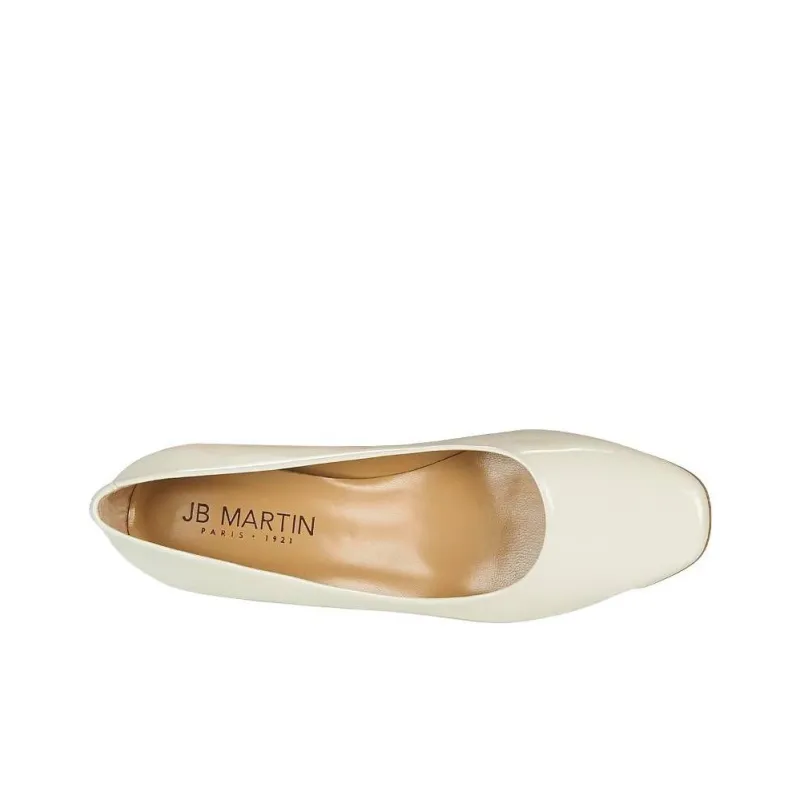 JB MARTIN 1VIVA Chunky Heel High Heels 5cm Women's White-5