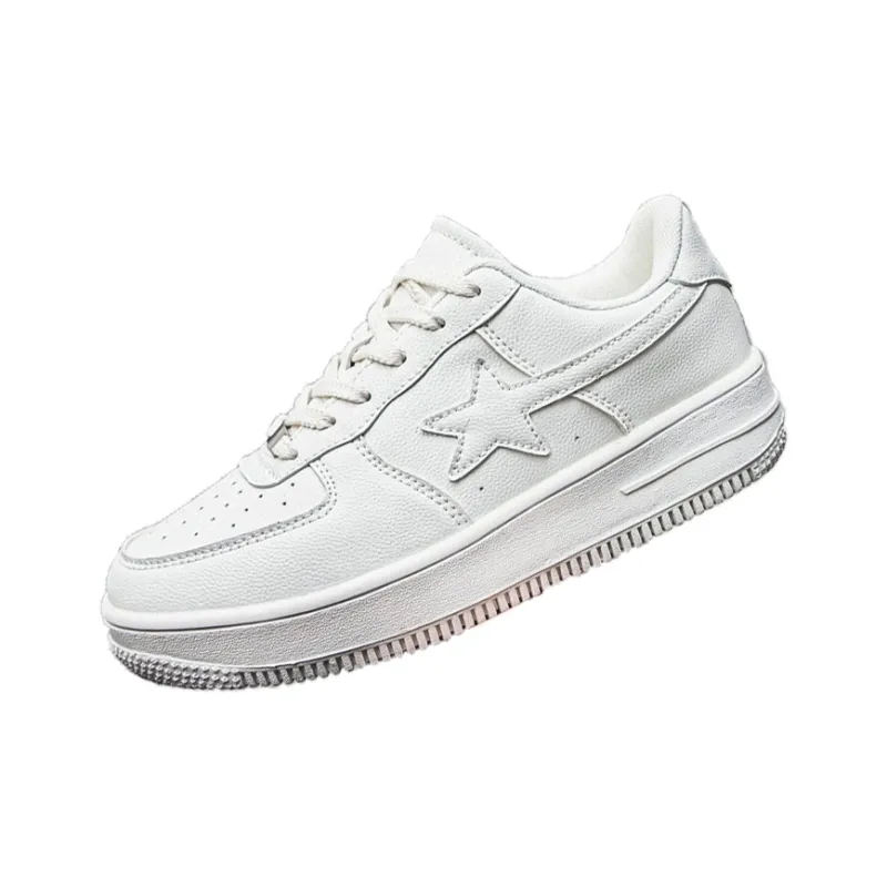 GQWE Anti-Slip Wear-Resistant Low-Top Vintage Star Skateboard Shoes Men's-2