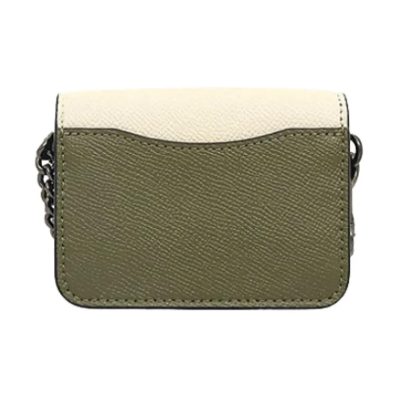 COACH POPPY Canvas With Leather Combo Bag Small Card Holder Crossbody Bag Small Size Women's Jasper-8